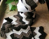 Chevron Hat and Scarf set 100% Wool from Tierra Wools in New Mexico