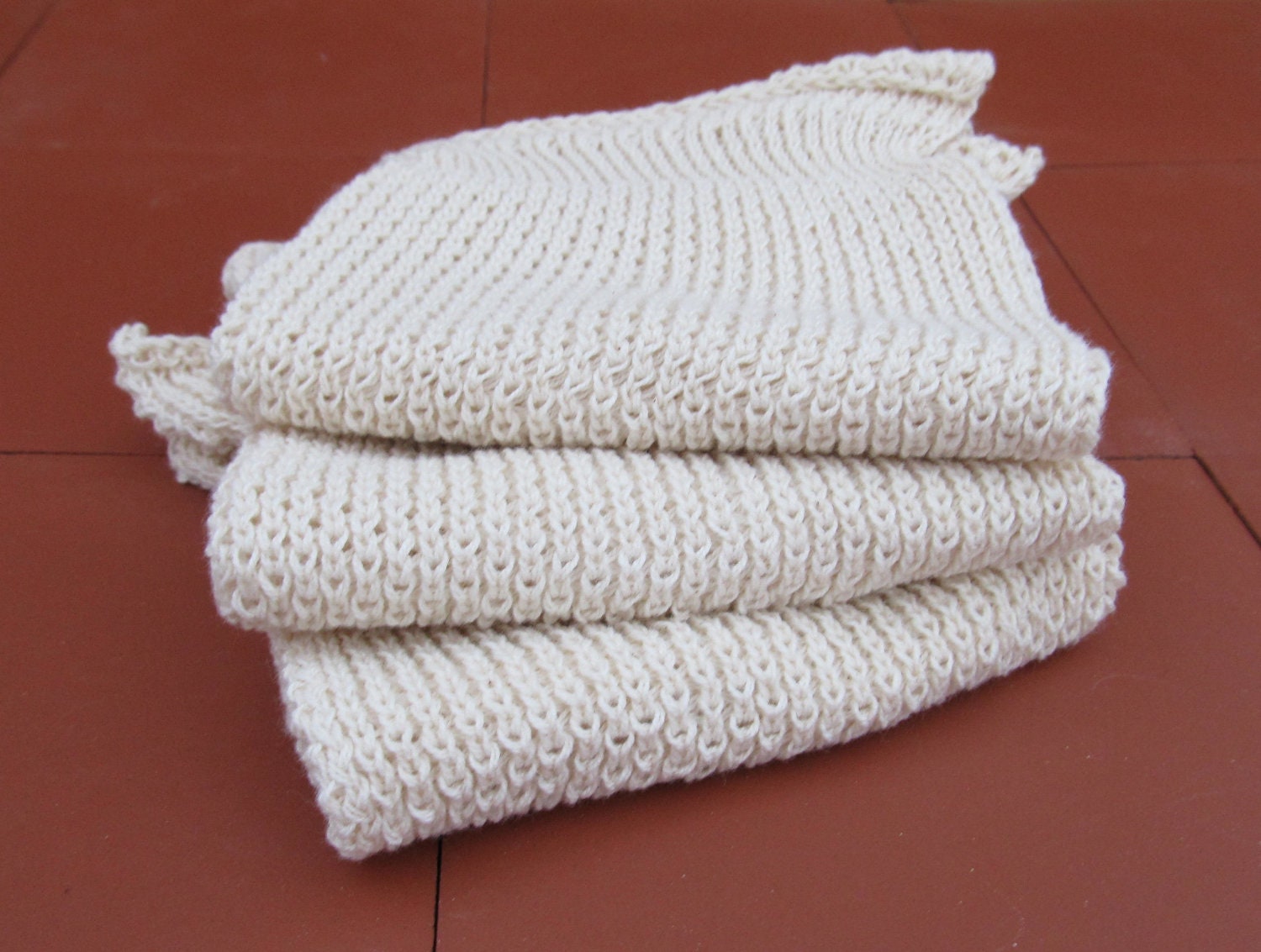 Simple & Sweet Organic Cotton Spa Cloths For Sensitive Skin Set of 3 (natural white) Makes a great gift