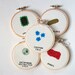 Any 5 Microbes cross stitch set -- instant collection of common germs, microbes for your wall
