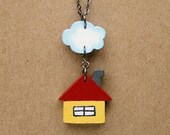 House with Cloud Necklace