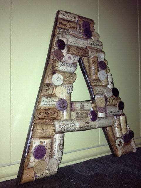 Hand Crafted Wine Cork Letters (Made to Order)