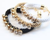 Love Rocks rhinestone Friendship Bracelet - 24k gold plated