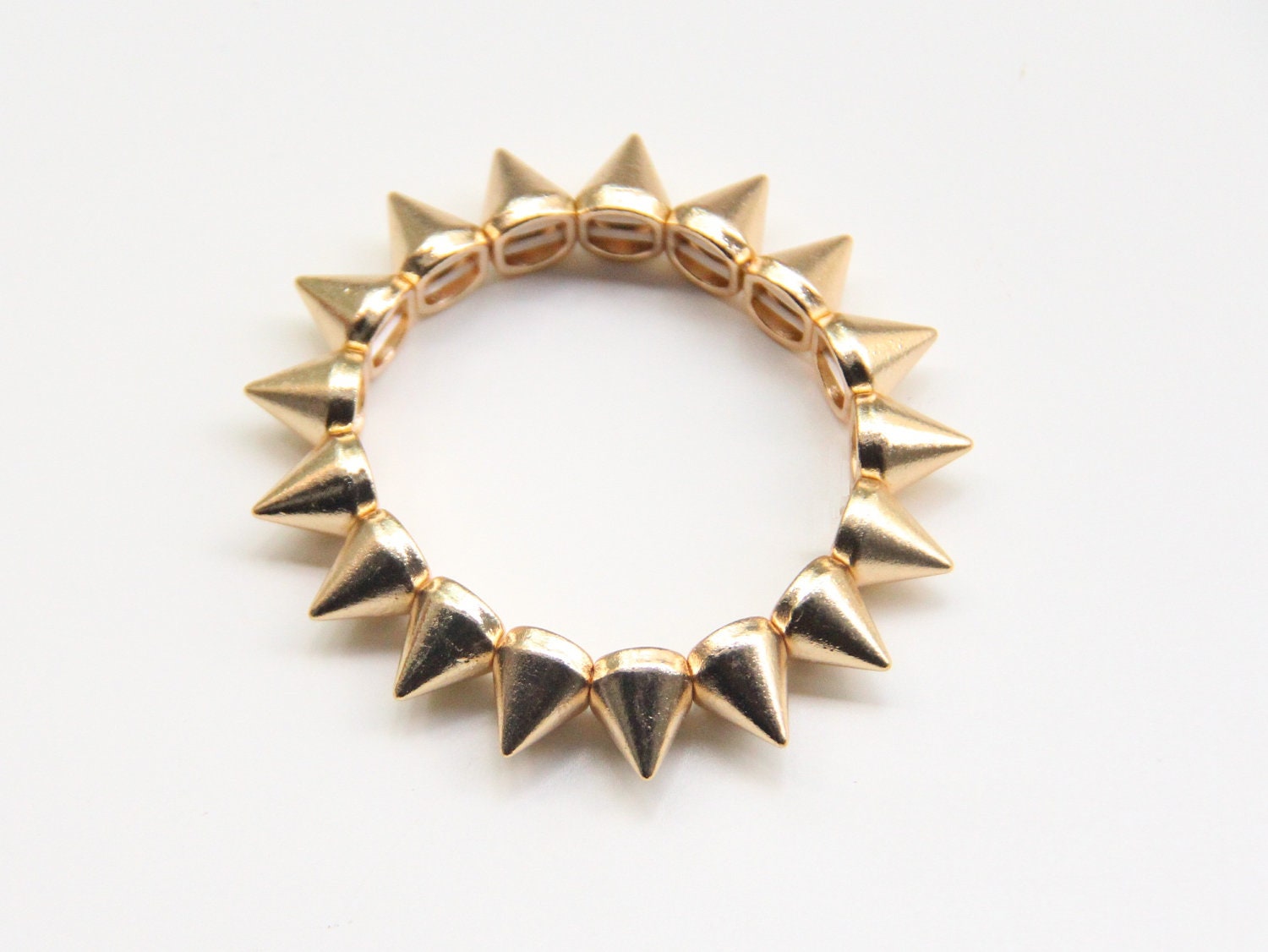 Gold Spikes stretchable bracelet