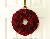 Small Book Page Wreath in CHOICE OF COLOR - Unique Handmade Upcycled and Eco Friendly Home Decor