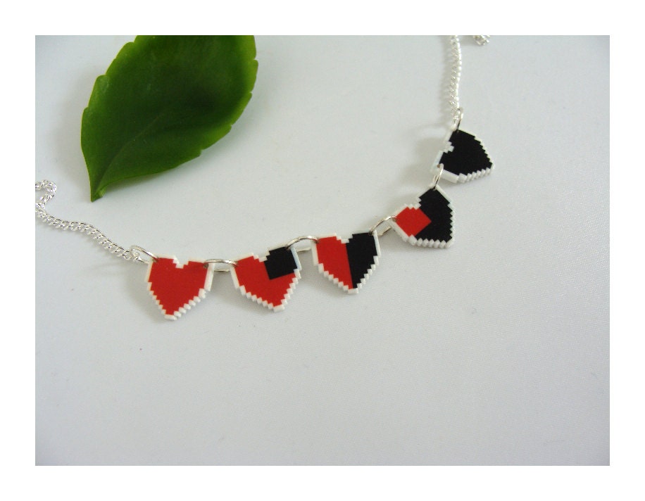 Pixel Heart Necklace