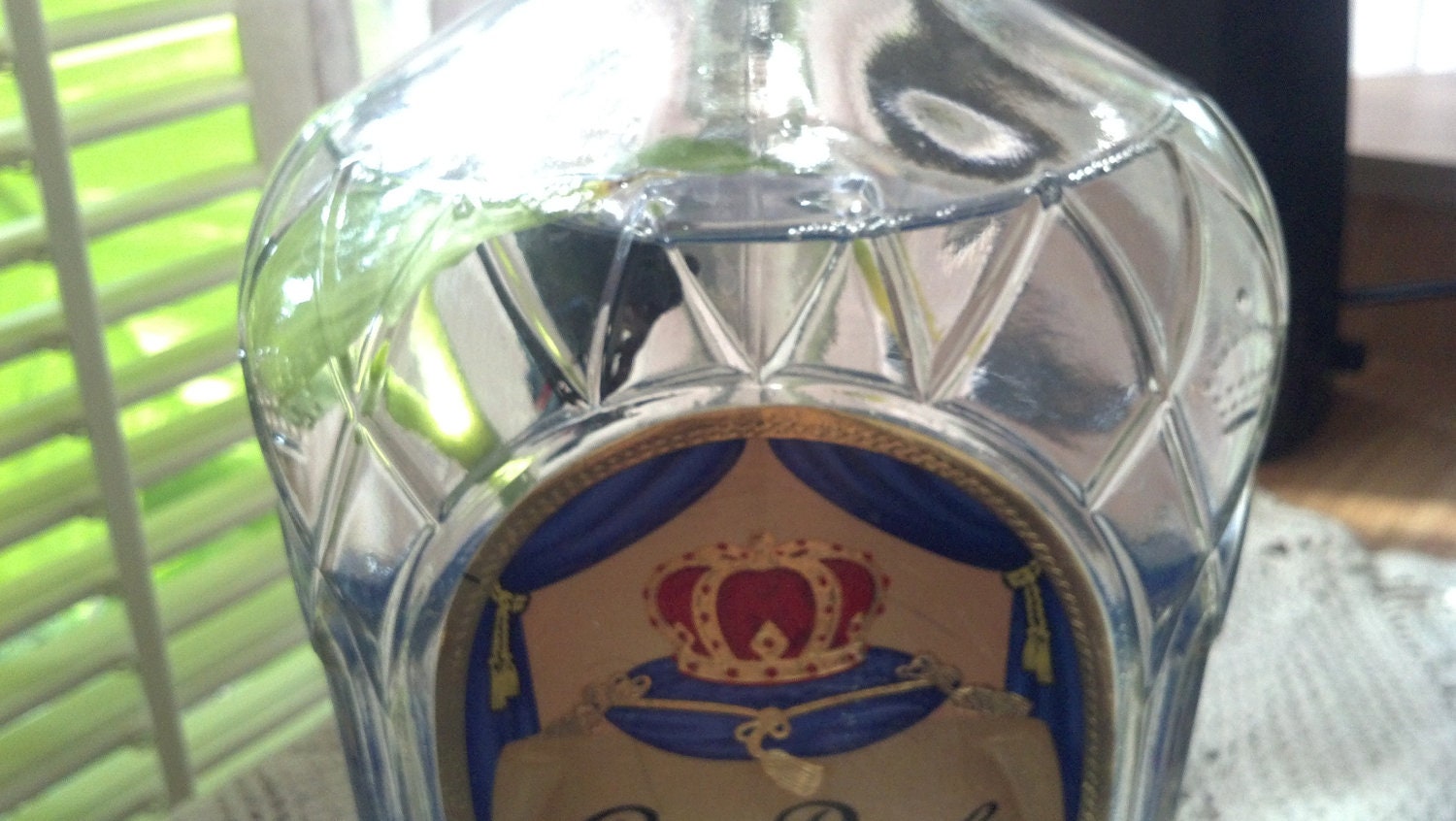 NEW LOWER PRICE Crown Royal / Fish Bowl / Betta Bottle Habitat/ Sea Glass/ Aquatic Bamboo/ Mondo Grass