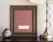 Scripture Art - Love is - 1 Corinthians 13:8 - 8x10 Print & Mat Frame