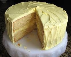 Lemon Cream Pound Cake(Butter Cream Icing)  2 Layer 6 inch Round,Wedding favors, Cookie PLatters, Party Platters, Cookie Baskets Gifts