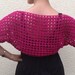 Crochet Shrug Bolero in Cranberry