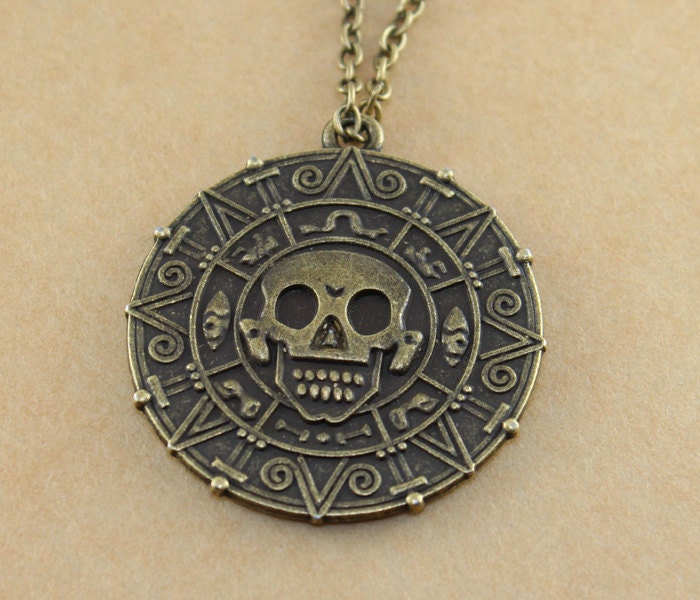 Cursed Pirate Doubloon Necklace,Pirates of the Caribbean Necklace