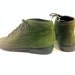 Green Leather Ankle Boot Oxfords 8 - Emerald Lace Up Granny Boots 8