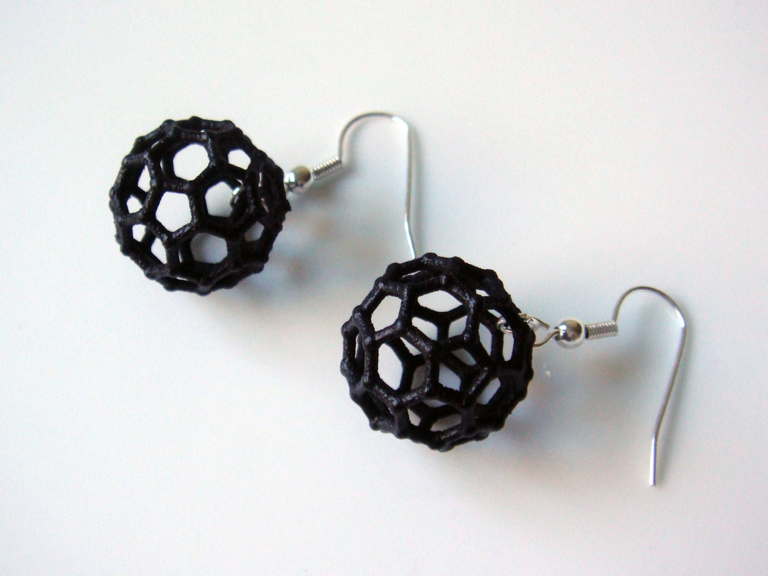 Buckyball Chemistry Molecule Earrings for scientists and engineers - Stark060
