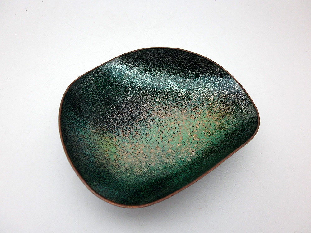 Mid Century Modern German enamel copper bowl (1960s)