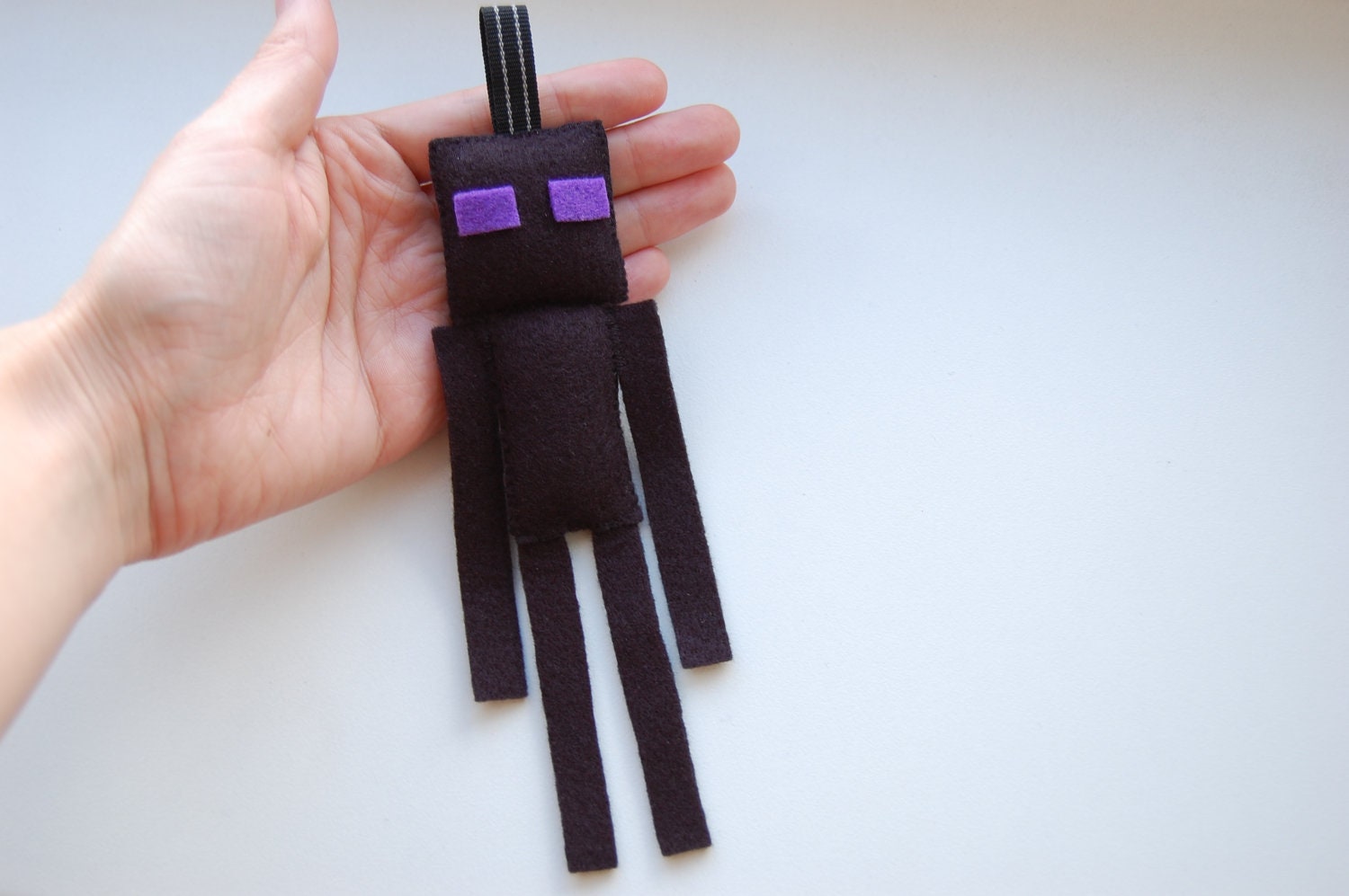 Minecraft Enderman felt plush toy charm ornament hanging toy