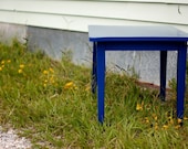 Lacquered Cobalt Blue Mid Century Side Table