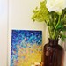 SALE - Beautiful Abstract Acrylic Painting FREE SHIPPING Ocean theme, Water Reflection Sunset Sunrise Artwork Blue, Peach, Pink, Turquoise