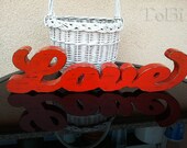 Wooden letters, home decoration, love