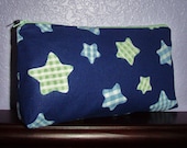 Darling - Adorable - Plaid Stars - Makeup Bag - CrescentCityCouture