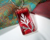 Real Carrot Leaf Necklace, leaf jewelry, plant jewellery, vegetable pendant