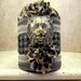 Gorgeous arty needlecraft pincushion Lion King jungle African tribal cheetah print black gold lopard decorative straight pins tagt tenx