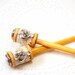 PAIR Wooden spools hair sticks shawl stick womens accessory lace thread chignon bun updo cottage shabby chic recycled hair accent tagt tenx