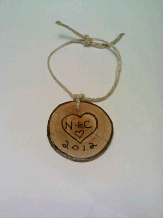 Log Slice, Pendant, Keychain, Gift Tag, Rustic Decor,