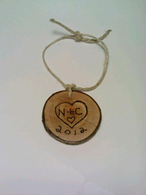 Log Slice, Pendant, Keychain, Gift Tag, Rustic Decor,
