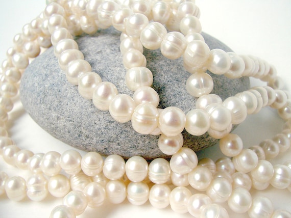 SALE Stunning Glamorous Art Nouveau Boroque Antique Real Pearls '96 WOW