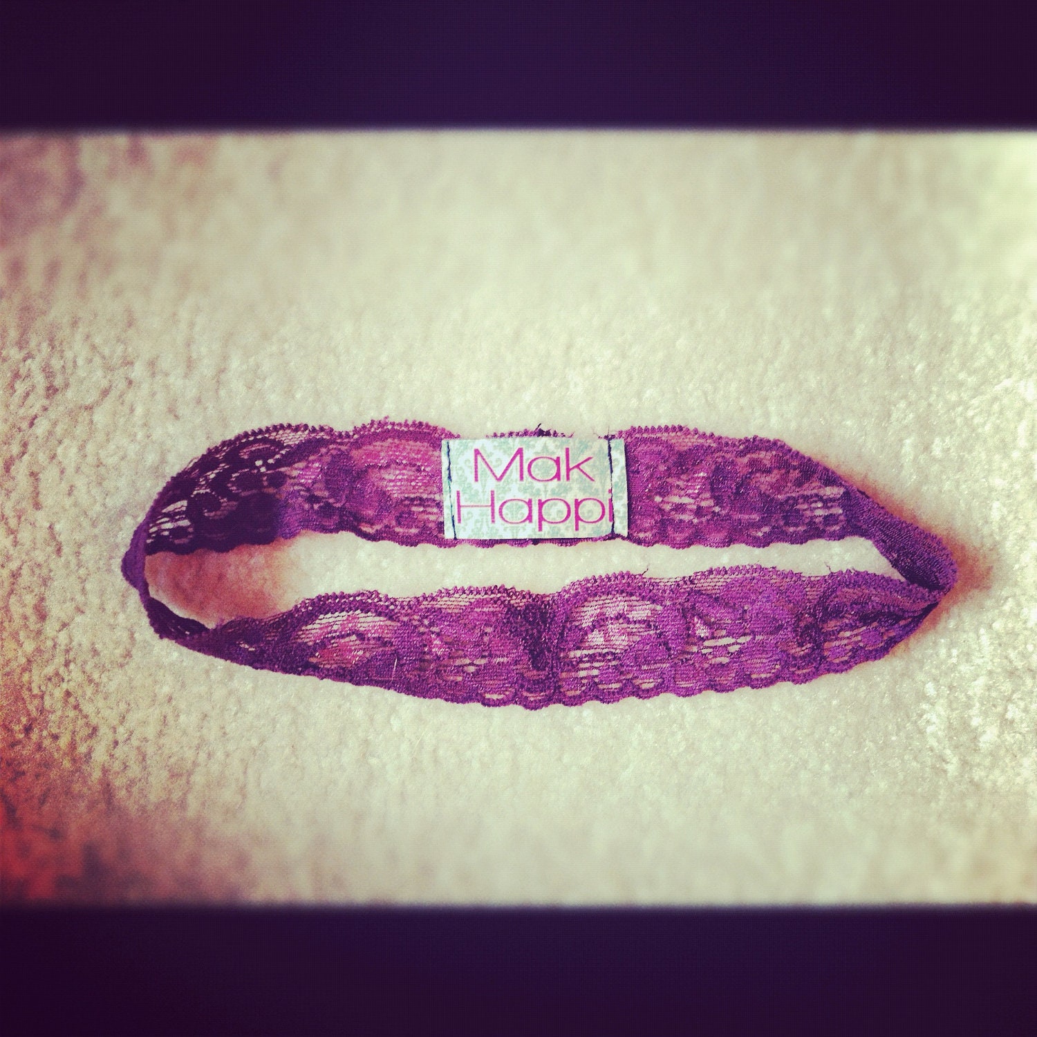 Plum - Thin Lace Headband