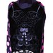 Girl's Dress Up Cape, Hot Pink Polka Dots on Black, Reversible, Super Hero