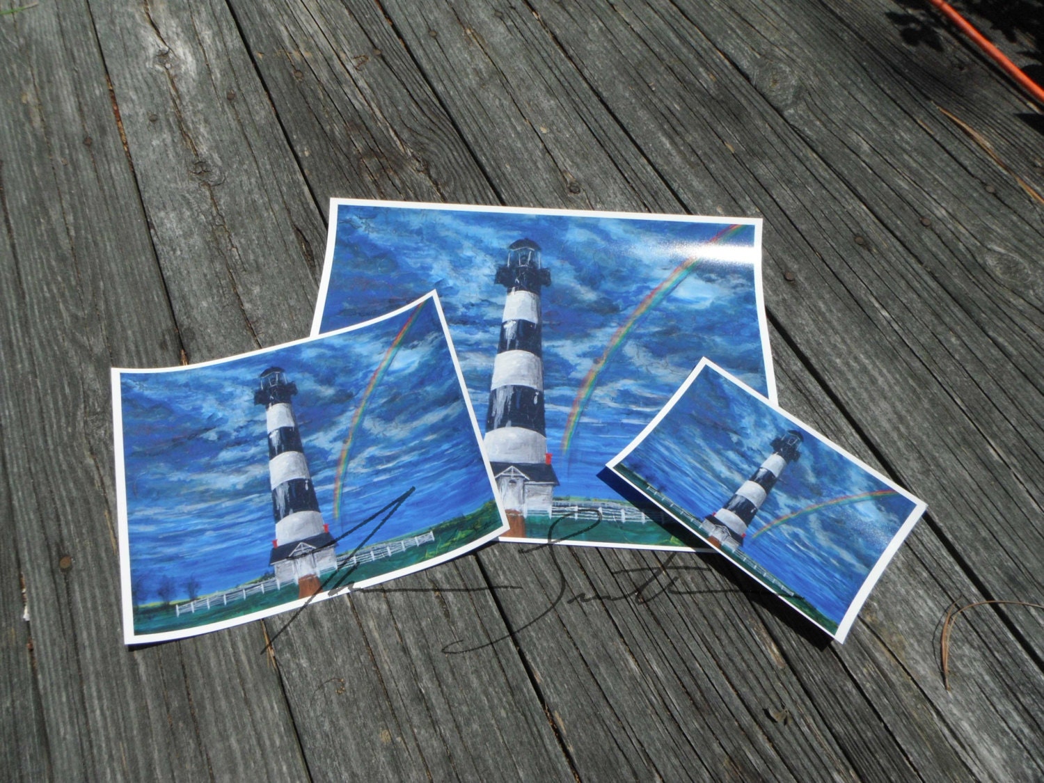 Bodie Lighthouse Rainbow Print (11 inch x 14 inch)