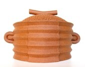 Modern Casserole, ceramic pottery stoneware baking dish contemporary kitchen housewares bakeware dining serving bowl in toasty brown