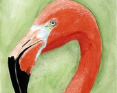 Flamingo Original Watercolor Wall Art