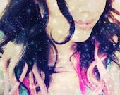 BUBBLE POP PINK colored pastel 18" long human hair extension/ clip-in hair/ dip dye ombre (2) hair extensions