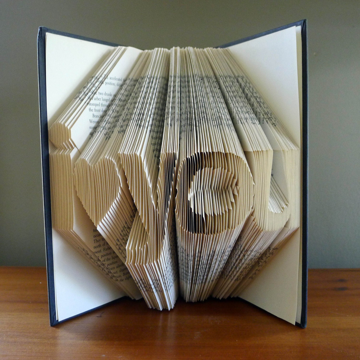 Paper Anniversary 1st Wedding - Boyfriend / Girlfriend Gift  - Book Sculpture - Handmade - Custom Book Art