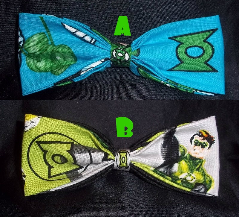 BowTies Made From Green Lantern Fabric - These Great Looking Bow Ties Are Perfect For Any and All Green Lantern Fans - SHIPPlNG Is 0NLY 2.07