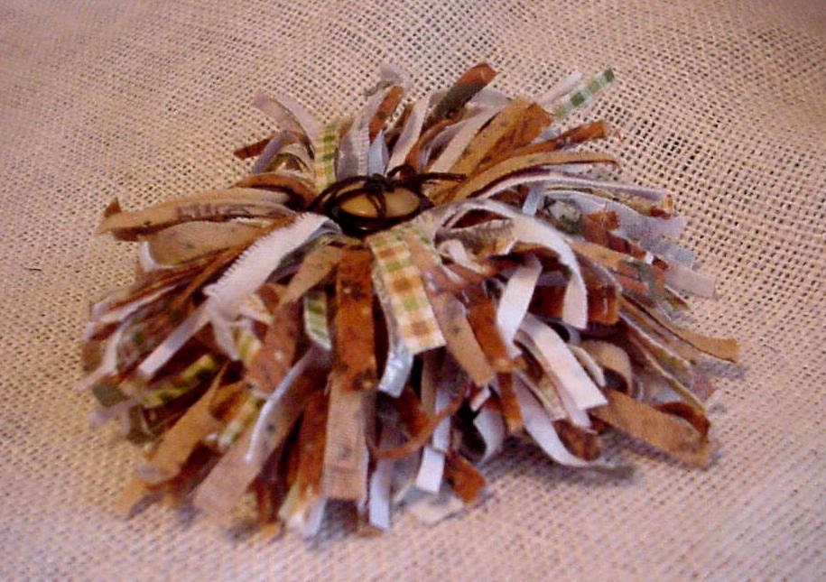 Shabby Autumn Corsage Original Floral Brooch Neutral Fall Flower Handmade OOAK Tattered Gypsy Boho Shawl Wrap Pin itsyourcountryspirit