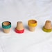 Rainbow Stacking pots - montessori inspired, waldorf wooden toy for sorting