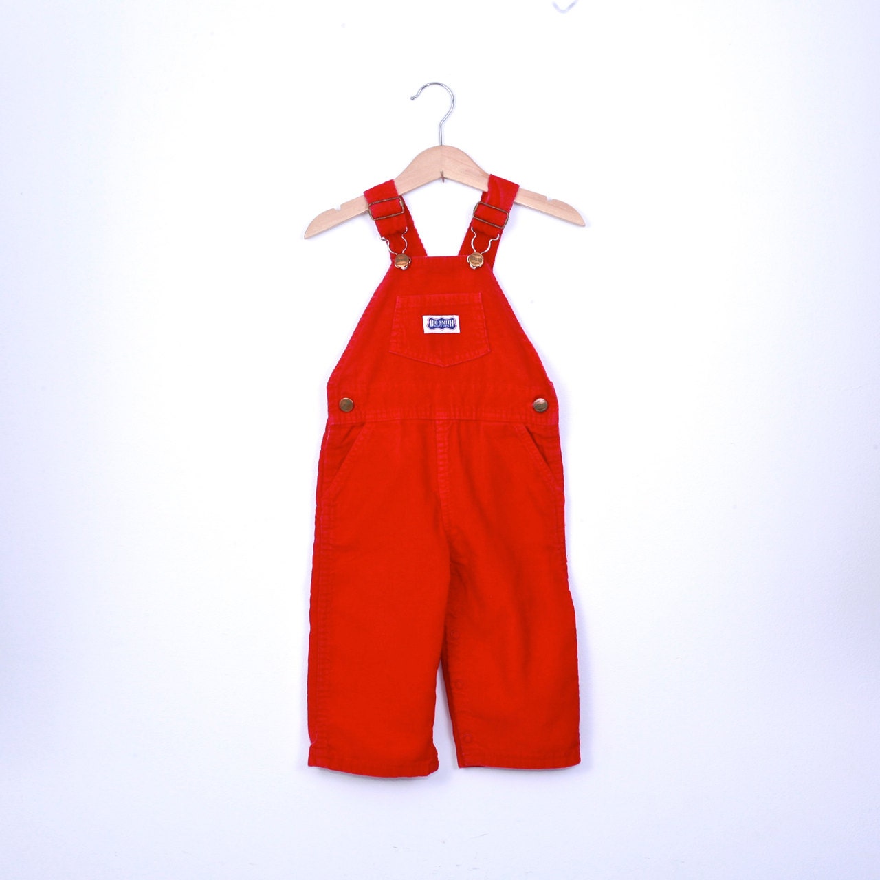 Vintage Overalls Dungarees in Red Corduroy by Big Smith - udaskids