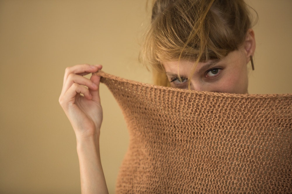 knitted  infinity scarf, circle shawl