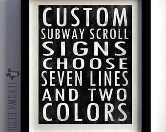 Lawrence, Kansas Subway Scroll Art Print