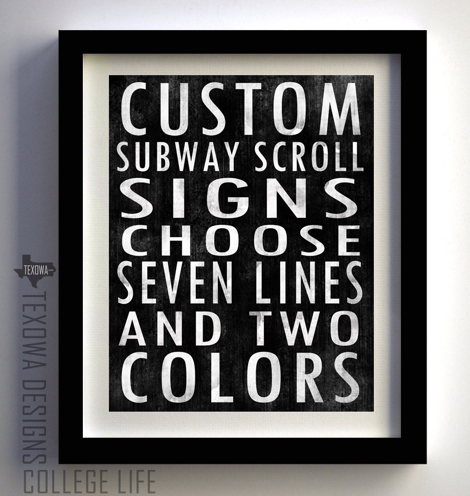 Lawrence, Kansas Subway Scroll Art Print
