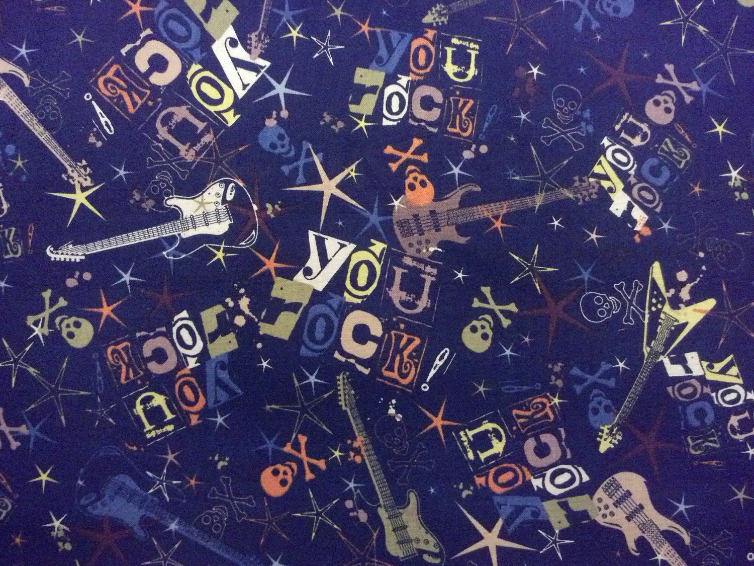 Boy Baby Blanket Punk Rock Skull Star Guitar Style CUSTOM Minky Baby Blanket Designed By YOU