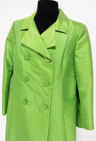SALE - Vintage Green Raw Silk Jacket