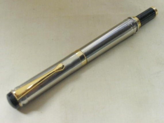 Bullet Pen Fountain Nickel Silver - Men's Anniversary Birthday Gift