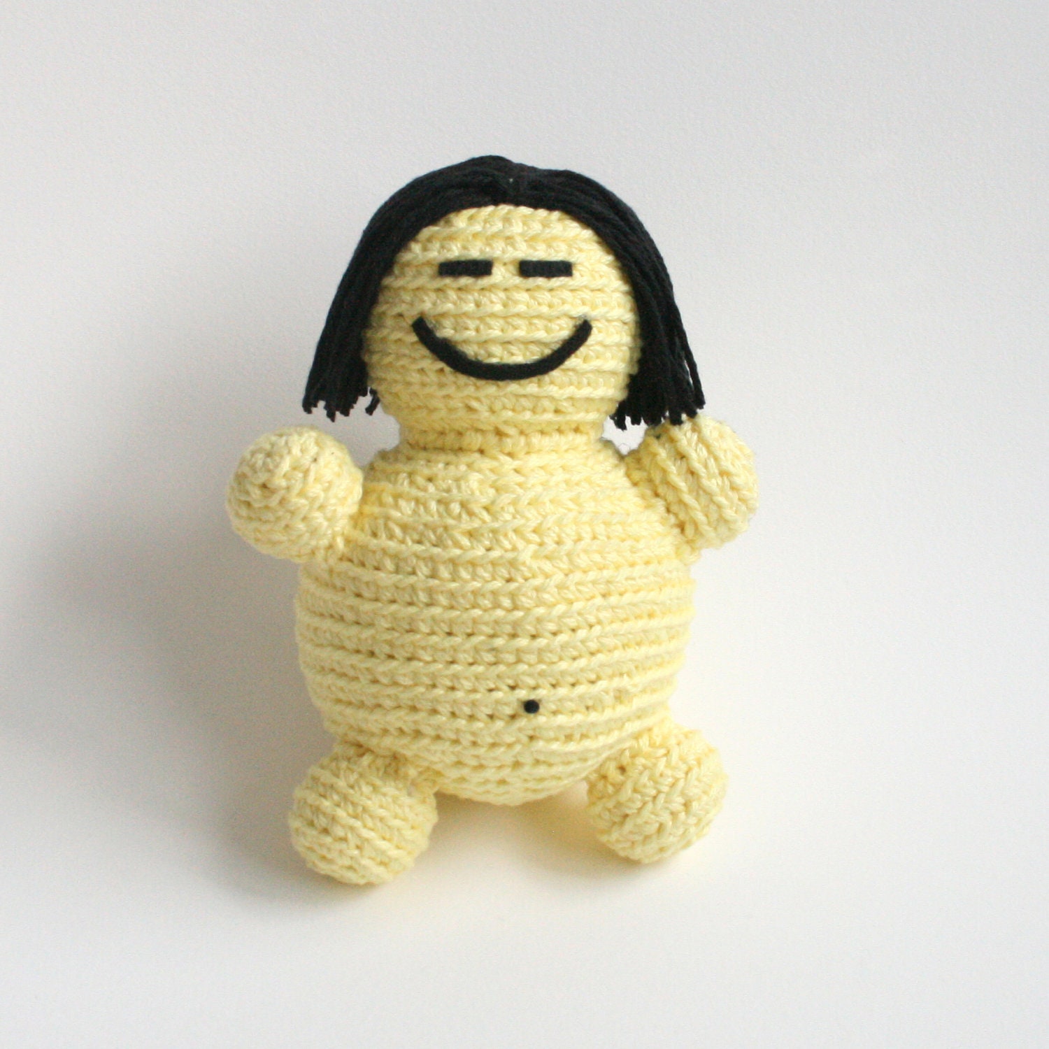 Amigurumi Crochet Doll Yellow Kids Toy Cute Claradolly