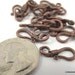 20 Decorative Copper Hook Clasps