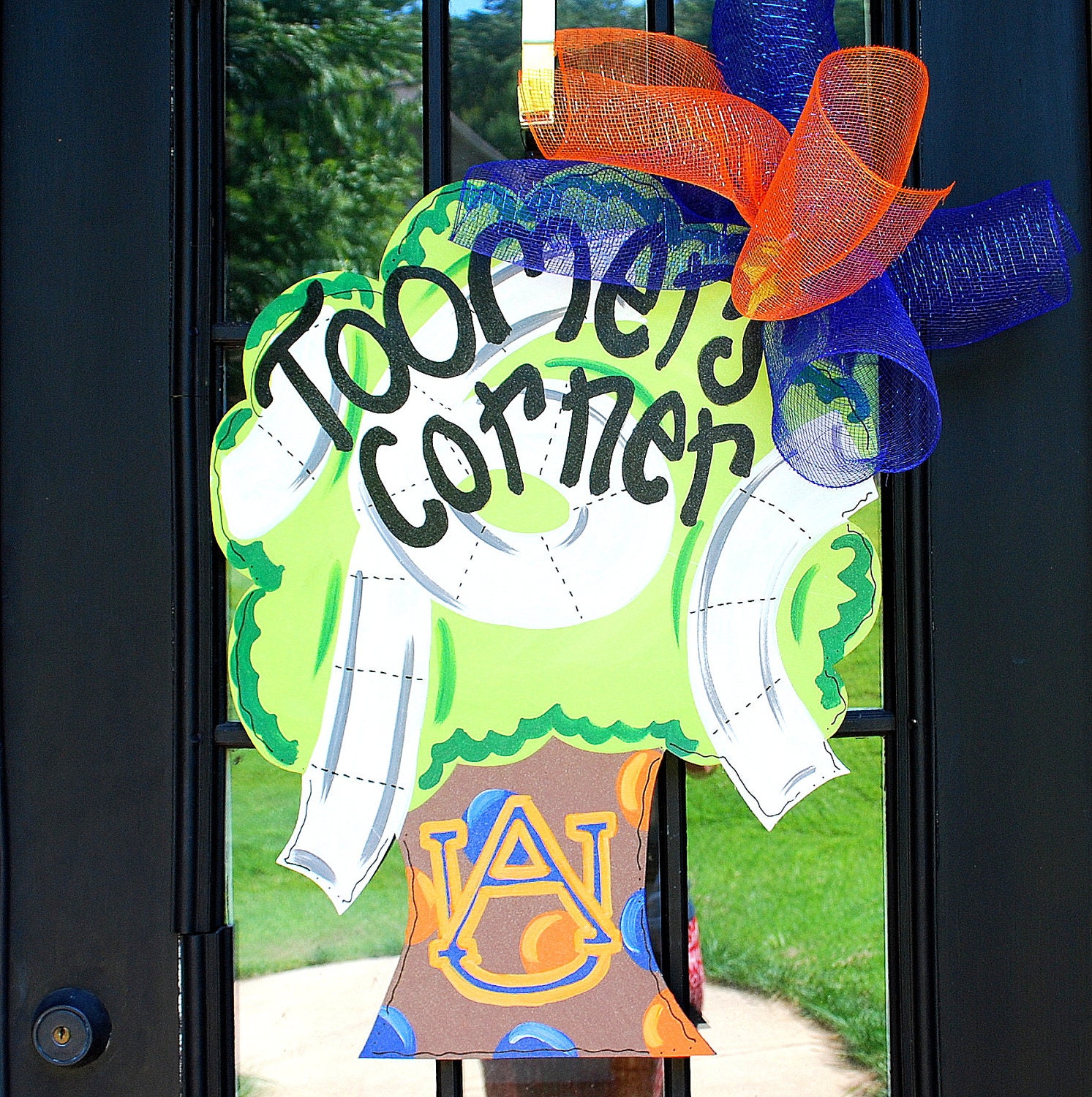 Auburn Football Door Hanger, Toomers Corner, Auburn Decor