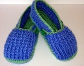 Crochet Slippers Shoes, Post Stitch Textured Teen - Adult Sizes Men and Women