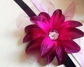 BLOWOUT-1 dollar-your color-Burgundy Lily Flower Clip-Headband-Babies-Teens-Children-Women-Weddings-Flower Girls-Dance Recitals-Pageants